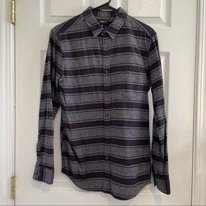 Men’s Grey Striped Flannel